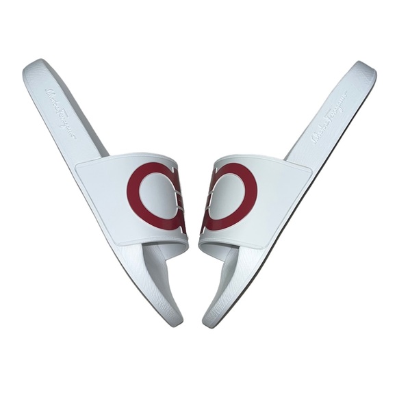 ⛔️ SOLD ⛔️ NEW Salvatore Ferragamo Men’s GROOVE 2 Gancini Pool Slides Sandals 10 - Picture 3 of 13